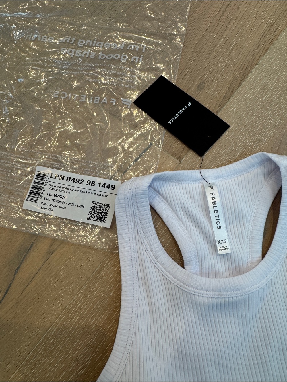 Fabletics Modal Rib High Neck Built-In Bra Tank - Picture 3 of 3